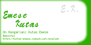 emese kutas business card